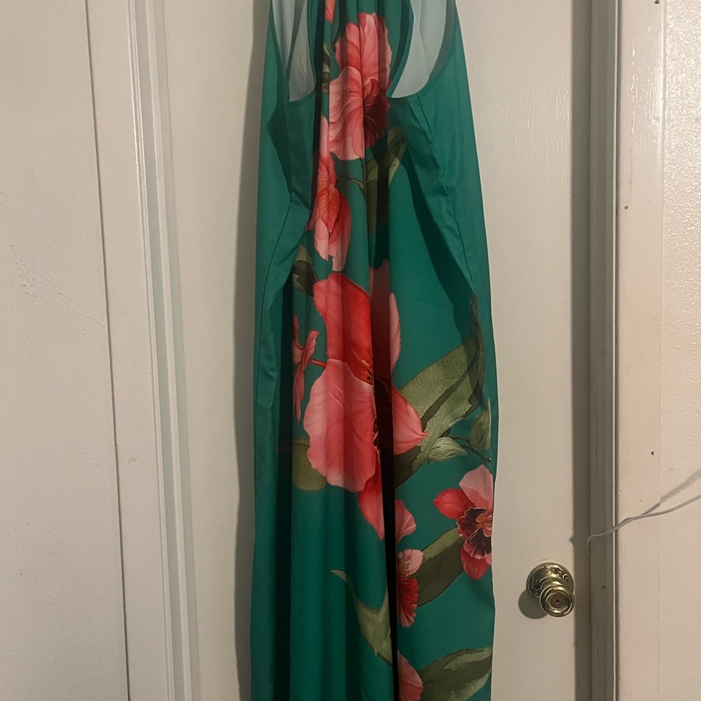 Floral Green Maxi Dress
